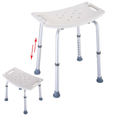 Elderly Adjustable Medical Bath Tub Shower Chair Bench Stool Seat 7 Height ► Photo 1/6