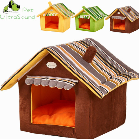 ULTRASOUND PET Pet Striped Removable Cover Mat Dog House Dog Beds For Small Medium Dogs Pet Kennels House Pet Beds For Dog Cat ► Photo 1/6