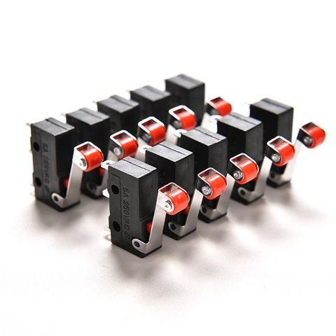 10Pcs/Set Mini 3-Pin Tact Switch KW12-3 5A 250V Round Handle Clock Microswitch ► Photo 1/6
