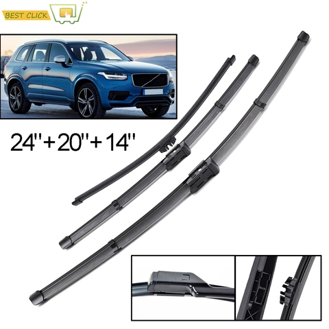 Misima Windshield Windscreen Wiper Blades Set For Volvo XC90 MK2 2016 - 2022 Front Rear Window Wiper Kit 2017 2022 ► Photo 1/5