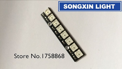 1PCS 8 channel WS2812 5050 RGB LED lights built-in full color-driven development board 2812 Ws2812b built-in full-color driver ► Photo 1/6