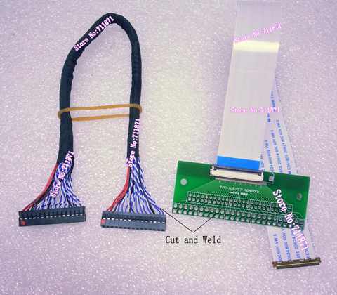 Type B 40Pin LVDS EDP Weld Suite FPC FFC DIP Connector LVDS EDP Screen Cable Line I-PEX 0.5 Pitch 20453-040T LVDS Cable eDP Line ► Photo 1/2