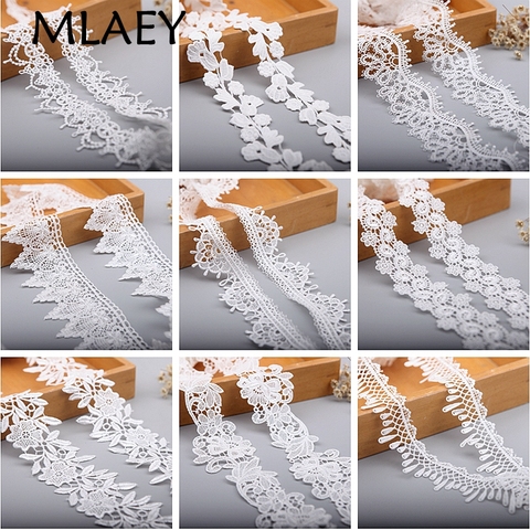MLAEY 2Yard/Lot Lace Ribbon Off White Lace Fabric Polyester Garment Accessories Clothes Accessories Lace Trimmings 19527 ► Photo 1/6
