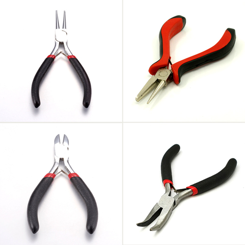 1pcs Jewelry DIY Pliers Tool Equipment Flat/Round/Bent Nose Wire-Cutter Pliers Polishing Black Gunmetal Carbon-Hardened Steel ► Photo 1/6