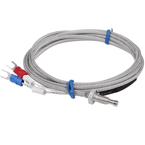 2PCS/Lot Thread M6 Screw Probe Temperature Sensor Thermocouple K Type Measuring 0-400 Degree 2m Cable for PID Controller ► Photo 1/4