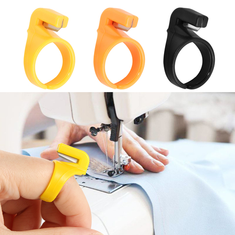 3PCS/Set New Plastic Thimble Sewing Ring Thread Cutter Finger Blade Needle Craft Household Sewing Machine Accessory ► Photo 1/6