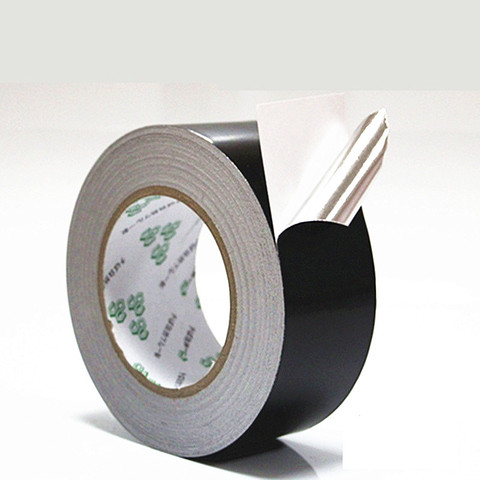 Black aluminum foil tape waterproof anti-aging high temperature resistant shielding foil tape 50 meters ► Photo 1/1