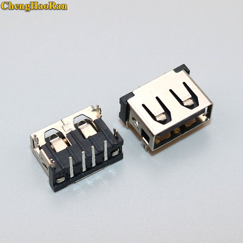 ChengHaoRan 10-50pcs DIP USB Type A Female jack 90 Degrees 4PIN AF 10.0 PCB Mount Socket Connector Flat Edge DIY Repair parts ► Photo 1/3