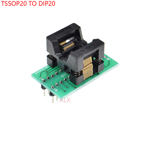 1PCS SSOP20 TSSOP20 TO DIP20 programmer adapter socket TSSOP TO DIP CONVERTER test chip IC ots-20(28)-0.65-01 FOR 0.65MM PITCH ► Photo 1/5
