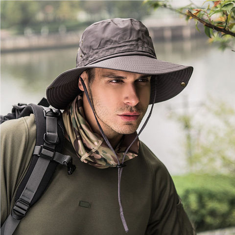 UV Protection Bucket Hat Fishing Hunting Safari Summer Men Sun Hat