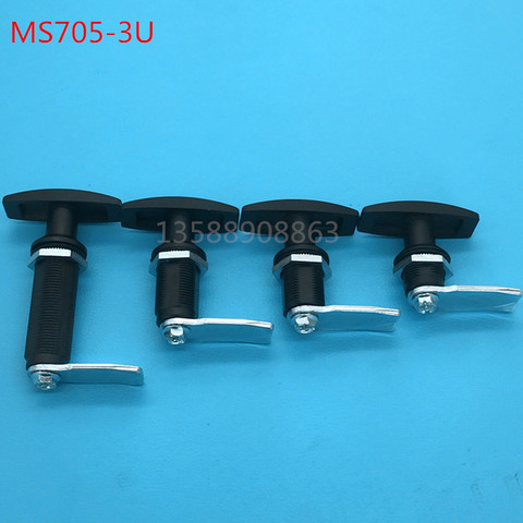 Black MS705 T shape Handle lock,equipment Telescopic door locks,Telescopic switch,Industrial cabinet lock ► Photo 1/5