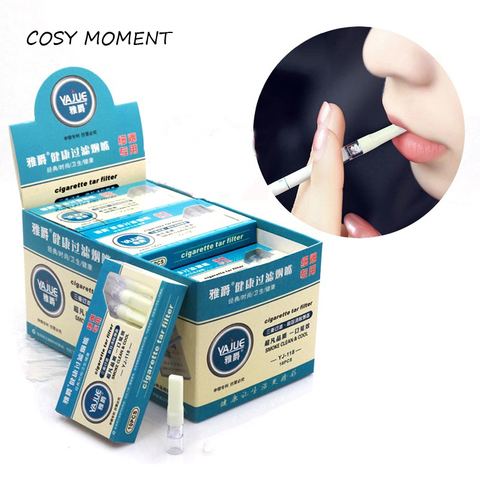 COSY MOMENT 10pcs/lot Disposable Reduce Tar And Nicotine Women Smoke Slim Filter Mouthpiece Cigarette Holder For 5.2mm YJ337 ► Photo 1/5