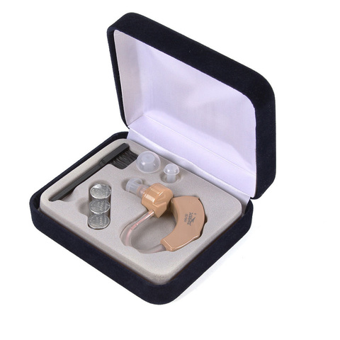 HAP-20 Convenient Hearing Aid Behind the Ear Sound Voice Amplifier Best Hear Aids + Battery for Elderly ► Photo 1/6