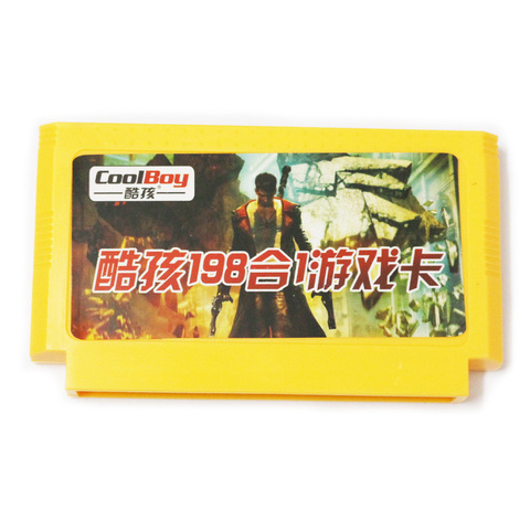 Popular 198 Real No Repeat Games In 1 Cartridge Big Yellow Game Card For 8 Bit Game Player ► Photo 1/1