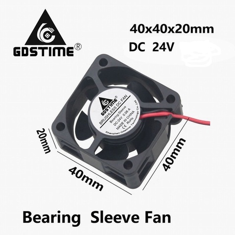 Gdstime 10 Pieces DC 24V 40mm x 20mm Plastic Brushless Inverter Power Cooling Fan 4cm 40x40x20mm 4020 ► Photo 1/6