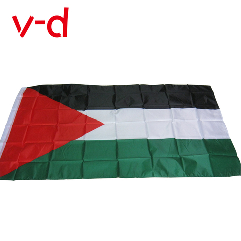 free  shipping  xvggdg  Large Palestine Flag Polyester 150 x 90cm Gaza Palestinian ► Photo 1/1