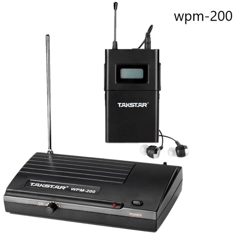 Takstar wpm-200/ wpm 200 Wireless Recording studio Monitor System In-Ear UHF Wireless Headset Transmitter&Receiver,stage Monitor ► Photo 1/5