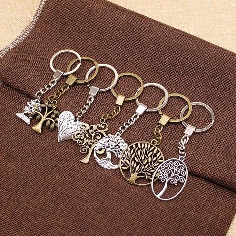Tree Of Life Keychain Tree Life Pendant Key Chain Women Key Rings Men's Chain Car Keychain For Keys Supplies For Jewelry ► Photo 1/6