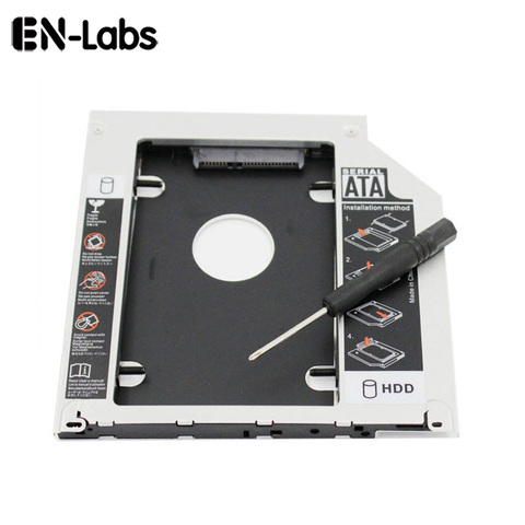 En-Labs 2.5 inches SATA 2nd HDD/SSD HARD DRIVE SATA addy Tray for Apple MacBook / MacBook Pro 13 15 17 CD/DVD-ROM Optical Bay ► Photo 1/6