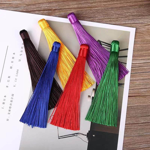 5pcs/lot 12cm Silk Tassels for Curtains Garment Home Decor Jewelry Craft trim Hanging Rope Accessories Handmade Earrings Jewelry ► Photo 1/6