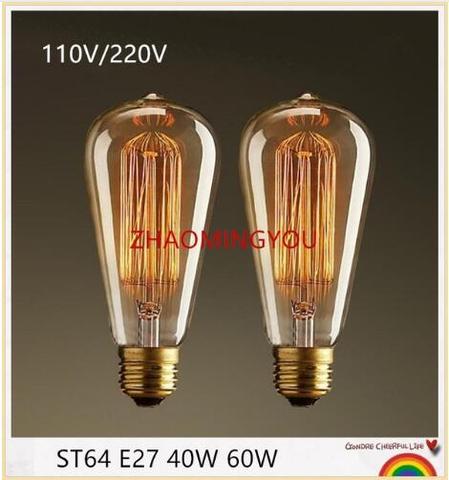 edison bulb E27 40W 60W 110V 220v ampoule vintage bulb edison lamp filament Incandescent light bulb led retro lamp decor ► Photo 1/6