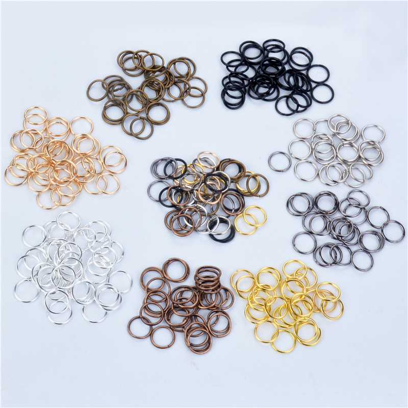 200 Pcs Open Single Loops Jump Rings Split Rings Jewelry Making Findings 10mm