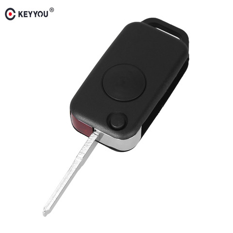 KEYYOU 1/2/3/4 Buttons Car Filp Key Folding Remote Key Shell Case HU64 Blade For Mercedes Benz SLK E113 A C E S W168 W202 W203 ► Photo 1/6