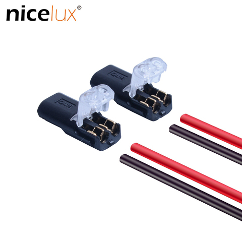 10pcs 2pin Electrical Cable Terminals Spring Quick Wire pluggable Connection Connectors Crimp Terminals for Cable 22-20AWG ► Photo 1/6