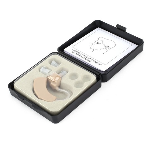 Plastic Super Mini Adjustable Hearing Aids Ear Sound Amplifier Volume Tone Listen Hearing Aid Kit Hook In Ear JZ-1088A Ear Care ► Photo 1/6