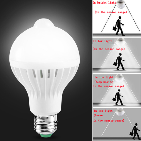 E27 Led Bulb with Motion Sensor Light 220V 110V PIR Bulbs Smart Lamp Child Night Light Ampoule Bombillas 5W 7W 9W Home Lighting ► Photo 1/6