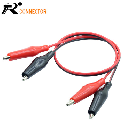 1pc Customized Alligator Cable 30/50/100cm/1meter Double Red and Black Clips Crocodile Cable Alligator Jumper Wire Test Leads ► Photo 1/6