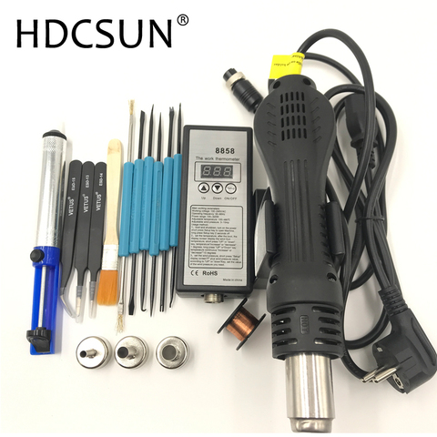 8858 110V 220V Portable Hot Air Gun BGA Rework Solder Station Hot Air Blower Heat Gun Intelligent detection and cool air ► Photo 1/1