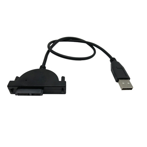 USB 2.0 to Mini Sata II 7+6 13Pin Adapter Converter Cable for Laptop CD/DVD ROM Slimline Drive ► Photo 1/2