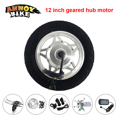 12'' Electric Wheelbarrow Gear Motor Kit 12 inch High Torque Hub Motor Narrow Tyre 24V 36V 48V 250W 350W Double Shaft ► Photo 1/6