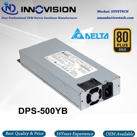 High-efficiency 1U PSU 500W industrial Power Supply with dual 8Pin good for 1U dual cpu server ► Photo 1/4