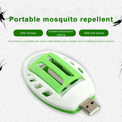Portable Mosquito Killer Electric Mosquito Repeller Repellent Incense Heater USB Green+White Plastic Sleep Flies Pest Control ► Photo 1/5