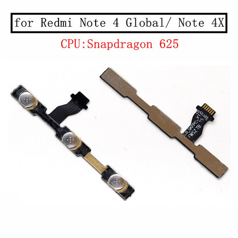 for Xiaomi Redmi Note 4 Global/ Note 4X 3GB 4GB Power Volume Side Key Button Flex Cable ON OFF Switch Flex Cable Repair Parts ► Photo 1/2