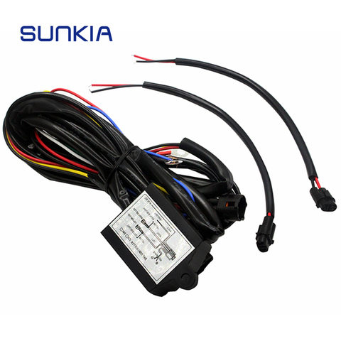 SUNKIA Car DRL Controller Auto LED Daytime Running Light Relay Harness Dimmer On/Off 12-18V with Strobe & Dimming Function ► Photo 1/6