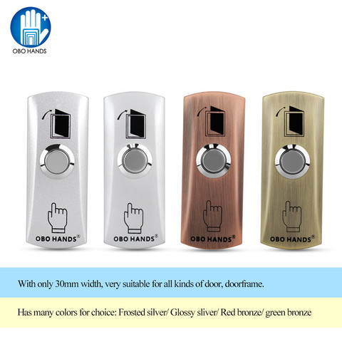 OBO HANDS metal waterproof door switch door exit button for access control system is equipped with four colors used to open door ► Photo 1/6
