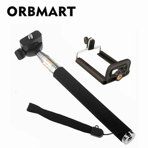 ORBMART Extendable Handheld  Selfie Stick Monopod + Mount Adapter For Xiaomi iPhone 5s 6 6s Plus 7 Samsung S8 S8+ S7 S6 Note 5 4 ► Photo 1/6