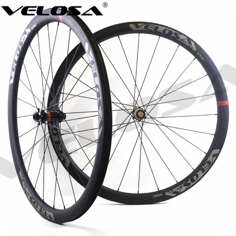 Velosa CX30SL Road Disc Brake carbon wheels,30mm clincher/tubular,700C cyclocross Gravel wheel,tubeless ready,6-bolt/center lock ► Photo 1/6