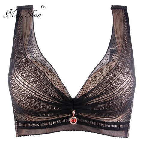 women big size bra Fat MM 200 kg bra without steel ring gather sexy lace  underwear breathable cup big cup push up bra sutyen - Price history &  Review