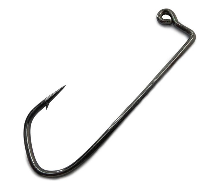 100pcs 7150 Jig Fishing Hooks Barbed Black Hook High Carbon Steel