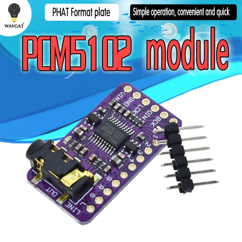 Interface I2S PCM5102A DAC Decoder GY-PCM5102 I2S Player Module For Raspberry Pi pHAT Format Board Digital PCM5102 Audio Board ► Photo 1/6