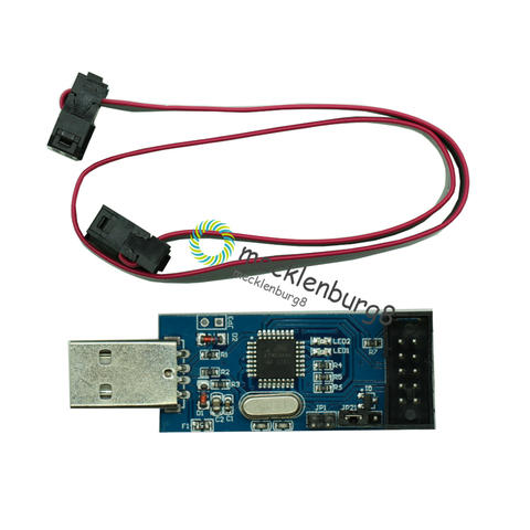 USBASP USBISP AVR Programmer 3.3V/5V ATMEGA8 ATMEGA128 USB ASP ISP ATtiny/CAN/PWM +10Pin Wire Support Win7 64Bit ► Photo 1/4