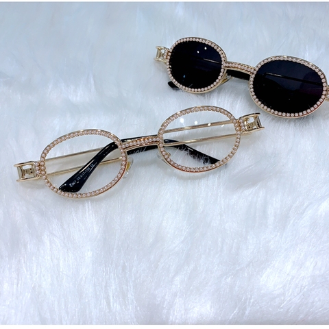 Blu-ray Protection Sunglasses women Hot sale round vintage sun glasses Pearl luxury sunglasses Men UV400 oculos ► Photo 1/6