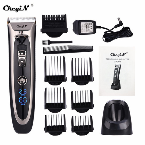 Professional Digital Hair Trimmer Rechargeable Electric Hair Clipper Men's Cordless Haircut Adjustable Ceramic Blade RFC-688B 49 ► Photo 1/6