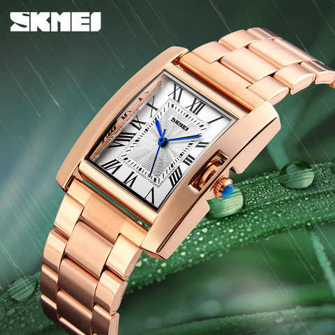 2022 SKMEI New Luxury Women Watches Fashion Rose Gold Ladies Wristwatches  Stainless Steel Waterproof Quartz Watch Montre Femme ► Photo 1/6