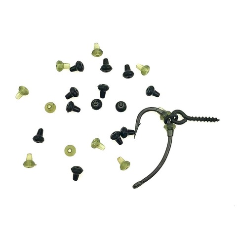 50PCS Clear Black Green Carp fishing hook stoper holder Rubber plastic pop up rig Shank Beads accessories of fishing lures china ► Photo 1/6