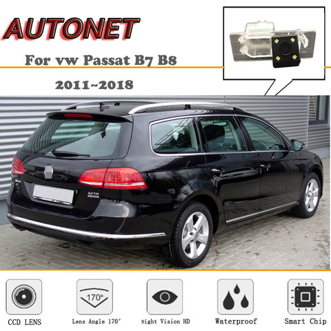 AUTONET Rear View camera For vw Passat Variat B7 Alltrack B8 2011~2022/CCD/Night Vision/Reverse Camera/license plate camera ► Photo 1/6